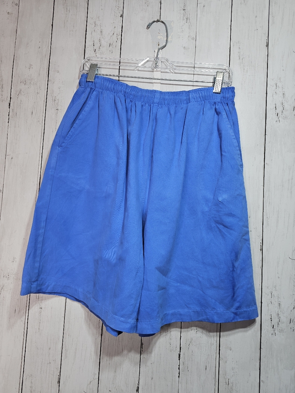 SGT. LEISURE Hawaii Blue Cotton Knit Shorts Size Large Elastic Waist Drawstring.
